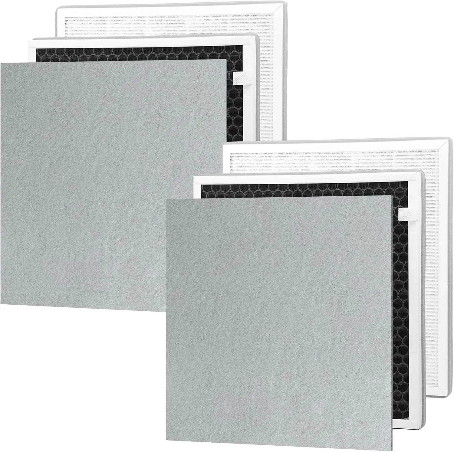 2 Packs IC-5018 IC-5120 Replacement Filter for InvisiClean Aura IC-5018, Aura II IC-5018 and Sensa IC-5120, 4 in 1 filter with H13 True HEPA and Activated Carbon Filter