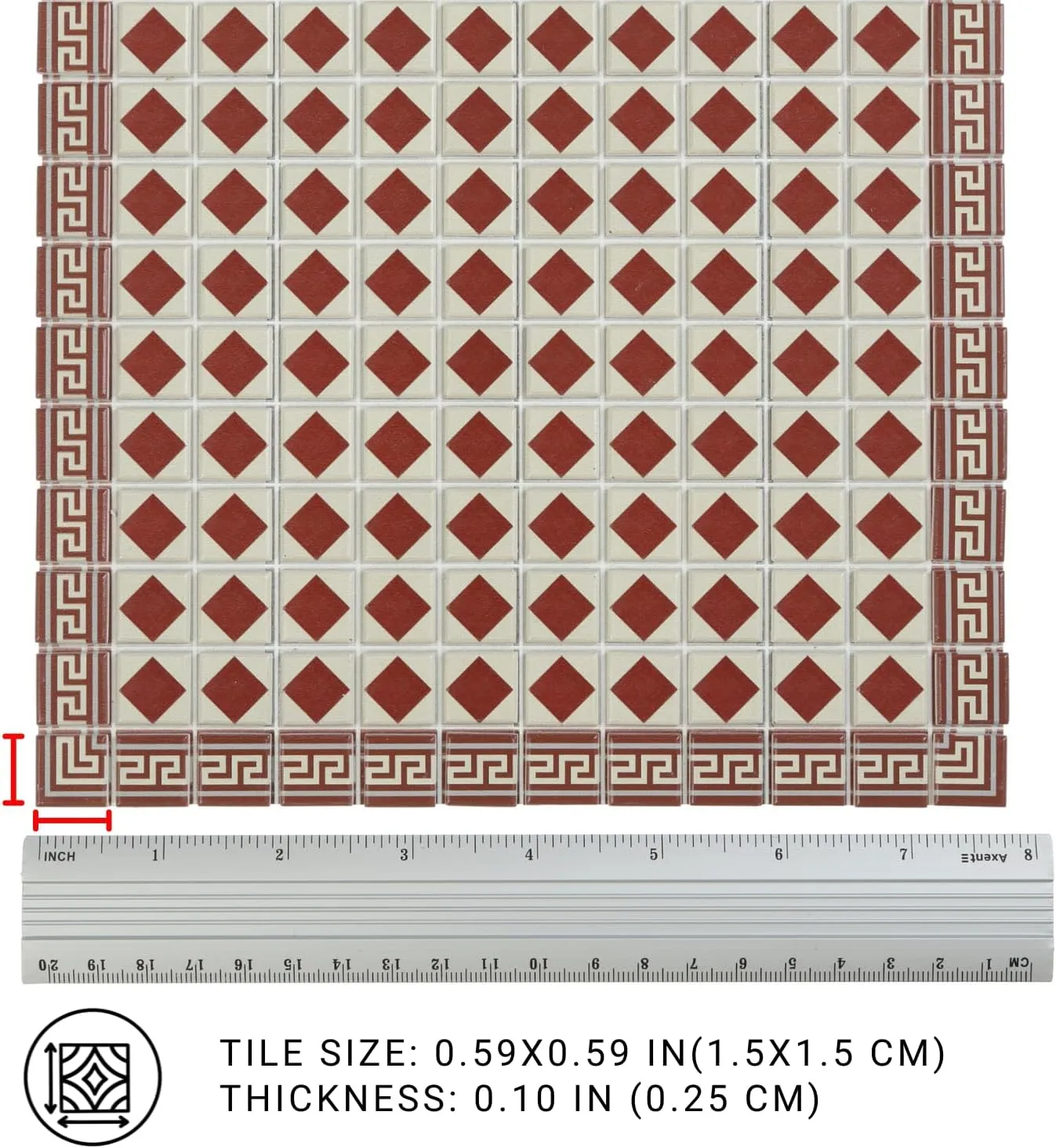 200 pcs, Dollhouse Flooring, 1:12 Scale Doll House Tiles, Miniature Dollhouse Accessories, REDUCIO! (Victorian)