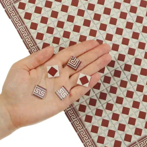 200 pcs, Dollhouse Flooring, 1:12 Scale Doll House Tiles, Miniature Dollhouse Accessories, REDUCIO! (Victorian)