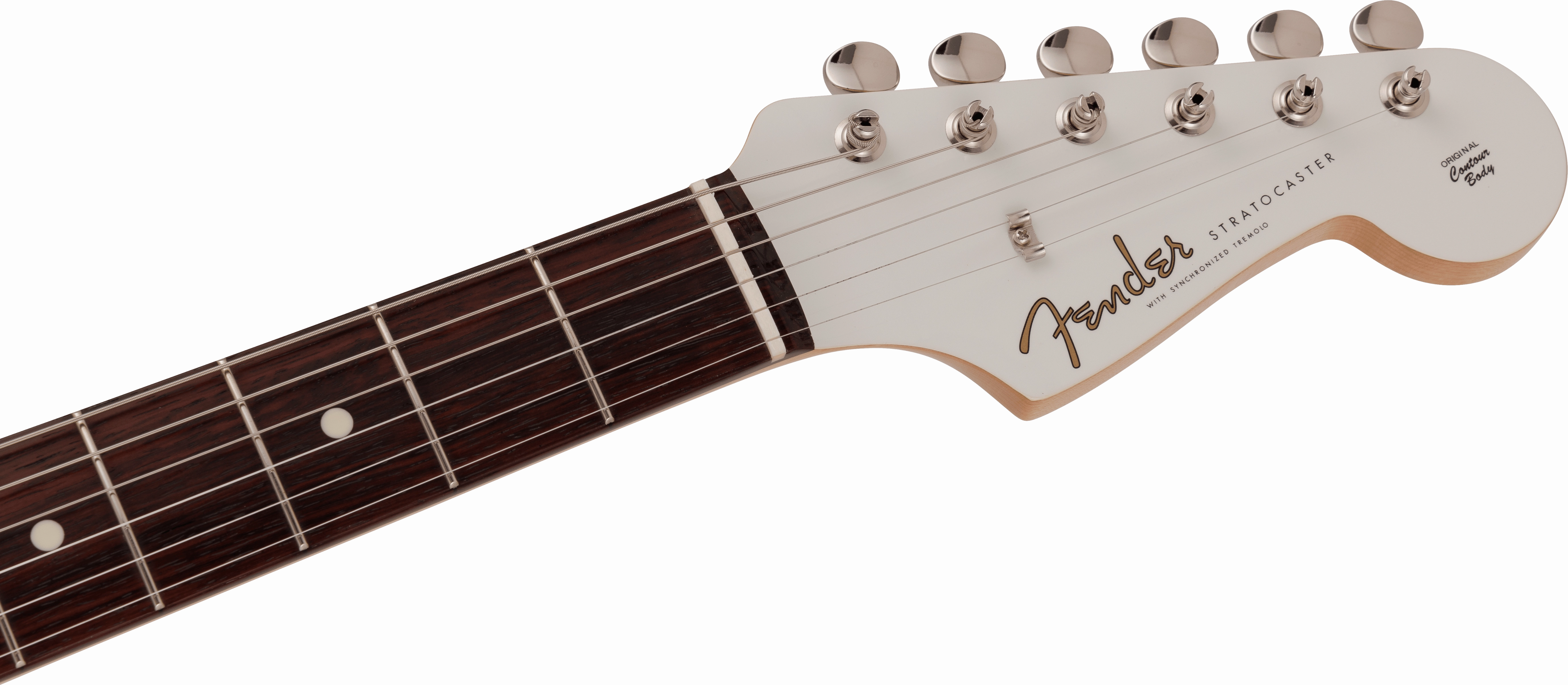2023 Collection Made in Japan Traditional 60s Stratocaster, Rosewood Fingerboard,  Olympic White with Blue Competition Stripe
