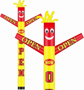 20 ft Now Open Inflatable Tube Man Advertising Giant Inflatable Guy Waving Arm Blow up Man Air Powered Dancing Puppet Guy for Outdoor Events Business Store, Blower Not Included