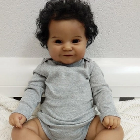 20" Abel Reborn Baby Girl Soft Body Flexible Black Skin African American Baby Doll