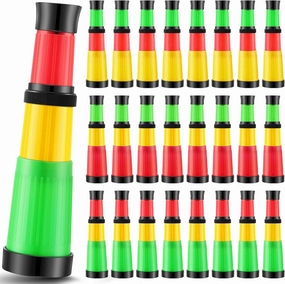 24 Pcs Plastic Pirate Telescope for Pirate Party Favors Portable Pocket Educational Science Spyglass Mini Monocular for Pirate Birthday Party Supplies Halloween Treasure Hunt