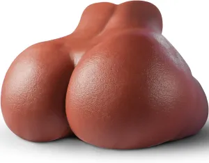 24LB Male Masturbator Sex Doll for Men Pocket Pussies, Realistic Brown Skin Texture Soft Female Big Ass & Pussy Adult Sex Toy with 2 Hole Deeper Vagina & Tight Anal, Torso Sex Dolls for Orgasm