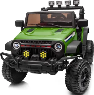 24V Kids Ride on Car, Kids Electric Vehicles Car Ride on Toy Truck for Toddlers w/Remote Control, 400W Motor - Green