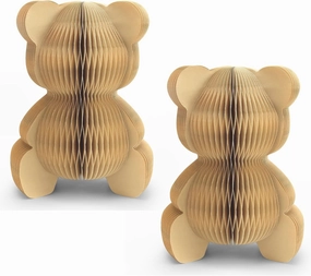 2 Pcs Bear Honeycomb Centerpieces, 10" Cute Bear Table Toppers for We Can Bearly Wait Baby Shower Decorations, Bear Themed Birthday Party Supplies