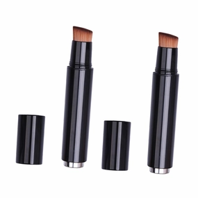 2pcs Makeup Tools Set Foundation Brush Liquid Foundation Blending Soft Silk Rayon Plastic Handle Reusable