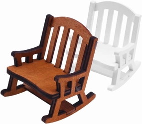 2pcs Miniature Rocking Chair Vintage Dollhouse Furniture for Playroom Scene Decoration for Creative Crafting Photography