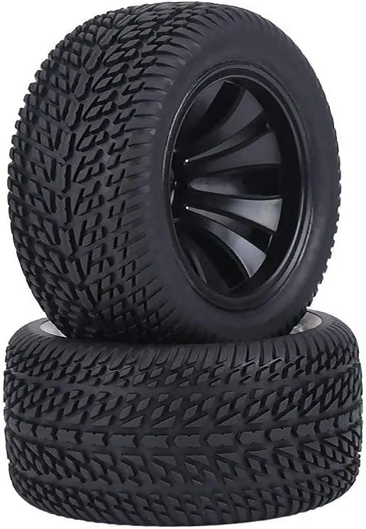2Pcs/Set 1/12 Rubber Racing Car Tyre Tires & Plastic Hubs Wheel Rims for 1:12 RC Car Racing Car RC Spare Parts Wheel Tire
