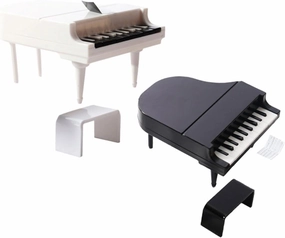 2sets Miniature Piano Dollhouse Furniture Decorative Tiny Piano Stool for Creative Home Decor for DIY Miniature Scenes Colors
