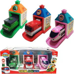 3 Color Bus Figures, Little Bus Friends TItipo Figures 3-Piece Set