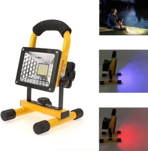 30W 24 LED Work Lights Portable Outdoor Camping Spotlights Emergency Lights Waterproof IP65 with SOS Mode(Yellow)
