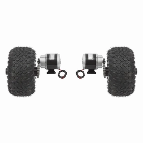 350W Wheel Kit Electric Cart Scooter, 36V Motor Drive Air Wheel Conversion Kit, Double Wheel Set Electrical Beach Scooter with Digital Display Throttle for Small Go-Karts, Electric Wheelchairs