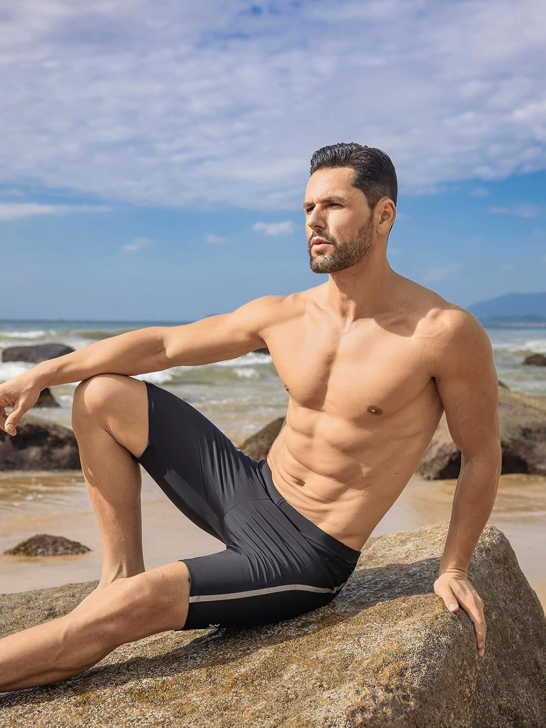 361° Swim Jammers for Men, Pro Racing Training Swimsuit, Chlorine Resistant Endurance Mens Swim Suit Swimwear Tech Pant