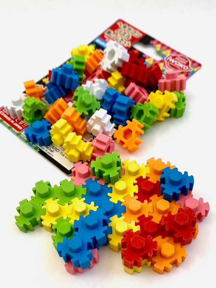 38309 IWAKO HEXAGON PUZZLE ERASER CARDS-10 CARDS