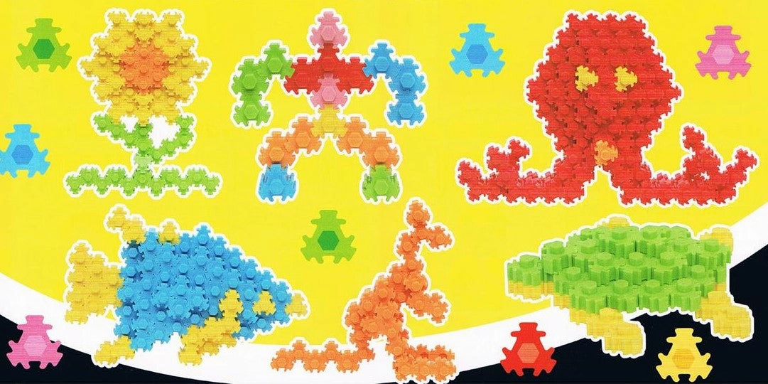 38309 IWAKO HEXAGON PUZZLE ERASER CARDS-10 CARDS