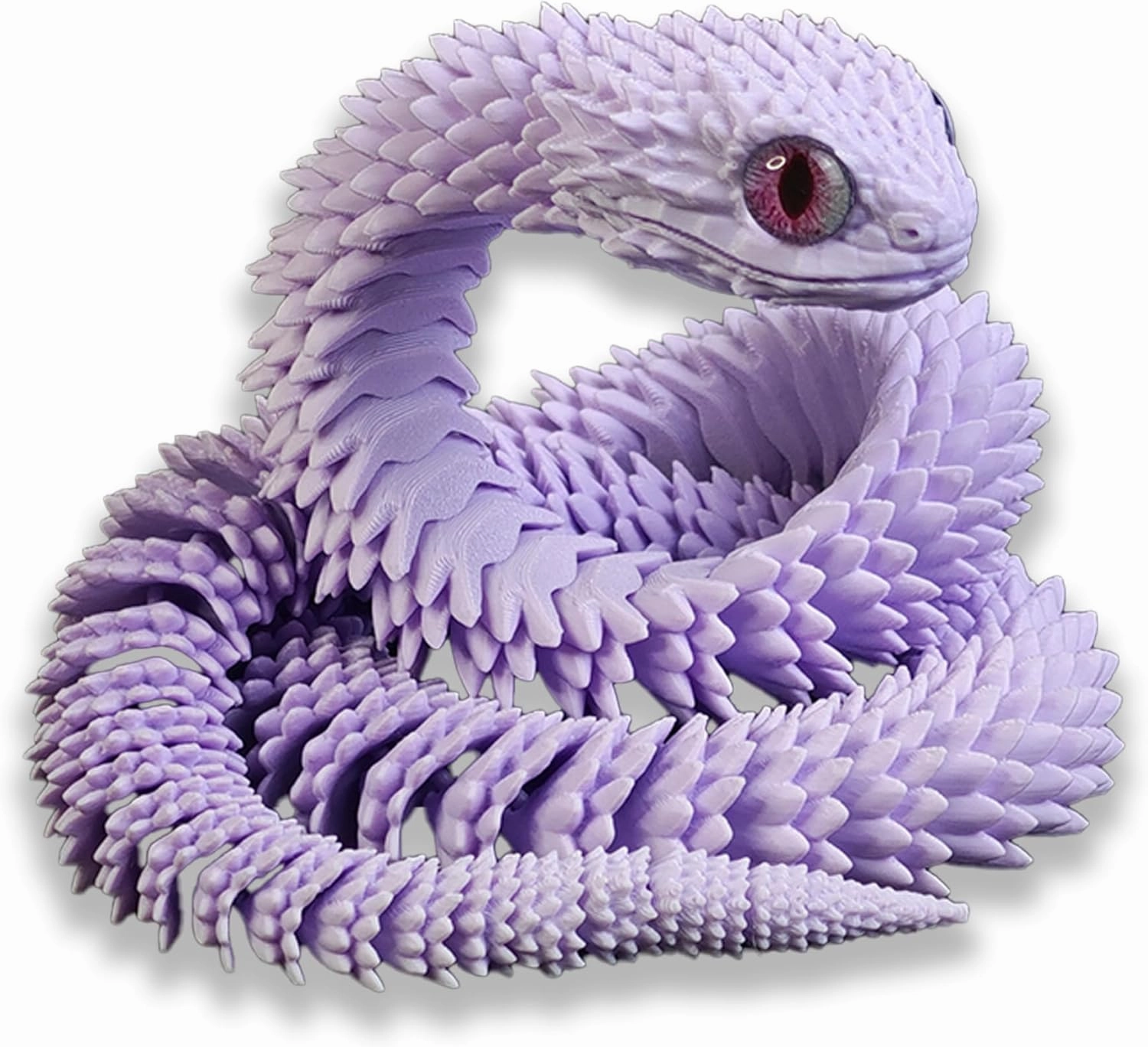 3D Printed Animals-Snake Viper,3D Printed Snake Toys 3D Printed Articulated Snake 3D Printed Animals Animal Model Ornaments Creative Funny Toy Festival Gift for Frends (Purple, 29 Inch)