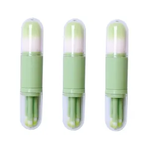 3sets Portable Multifunctional Makeup Brush Set Double Ended Lip and Eyeshadow Brushes for Blush Contouring and Highlighting Compact for Easy Carrying and Daily Use