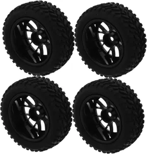 4 Pack Rc Vehicle Wheel Replacement Toy Car Tires for Racing Cars Hub Plastic Toys Parts