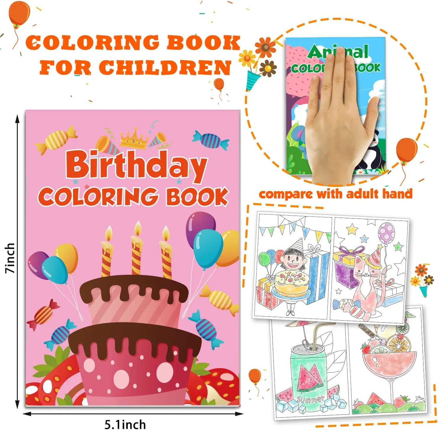 48 Pack Mini Coloring Books for Kids Ages 2-8, Bulk Coloring Books for Classroom & Parties, Includes Summer, Christmas, Toy, Car Themes