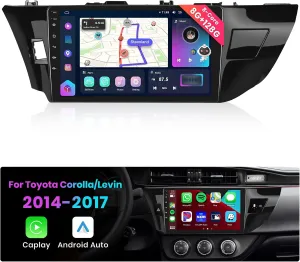 【4G LTE/ 5GWiFi】 8Core 8G 128G Radio for Toyota Corolla/Levin 2014-2017 Car Stereo with Wireless CarPlay Android Auto AM/FM DSP 36EQ,Podofo 10.1inch 1280x720P Touch Screen Bluetooth GPS Backup Camera