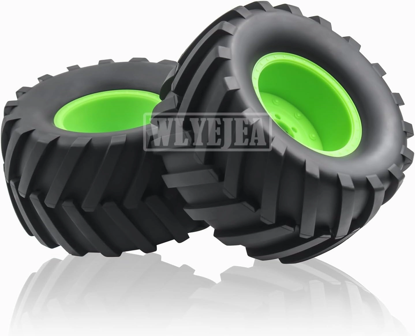 4PCS 1/8 Scale RC Monster Truck Rubber Tire w/17mm Hex Plastic Wheel Rim 173mm/91mm Rubber Rocks Tyres Set Fit for 1/8 Traxxas Sledge 95076-4 Arrma Kraton 6S Typhon 3S HSP HPI Redcat Kaiju