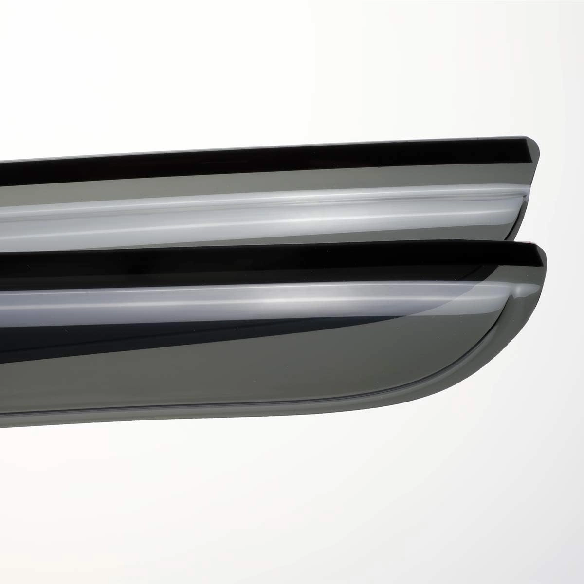 4pcs Original Shatterproof Outside Mount Style Sun Rain Guards Side Window Wind Deflectors Dark Smoke Nice Looking Vent Window Visors Compatible with 2006-2011 Civic 4-Door Sedan 94944