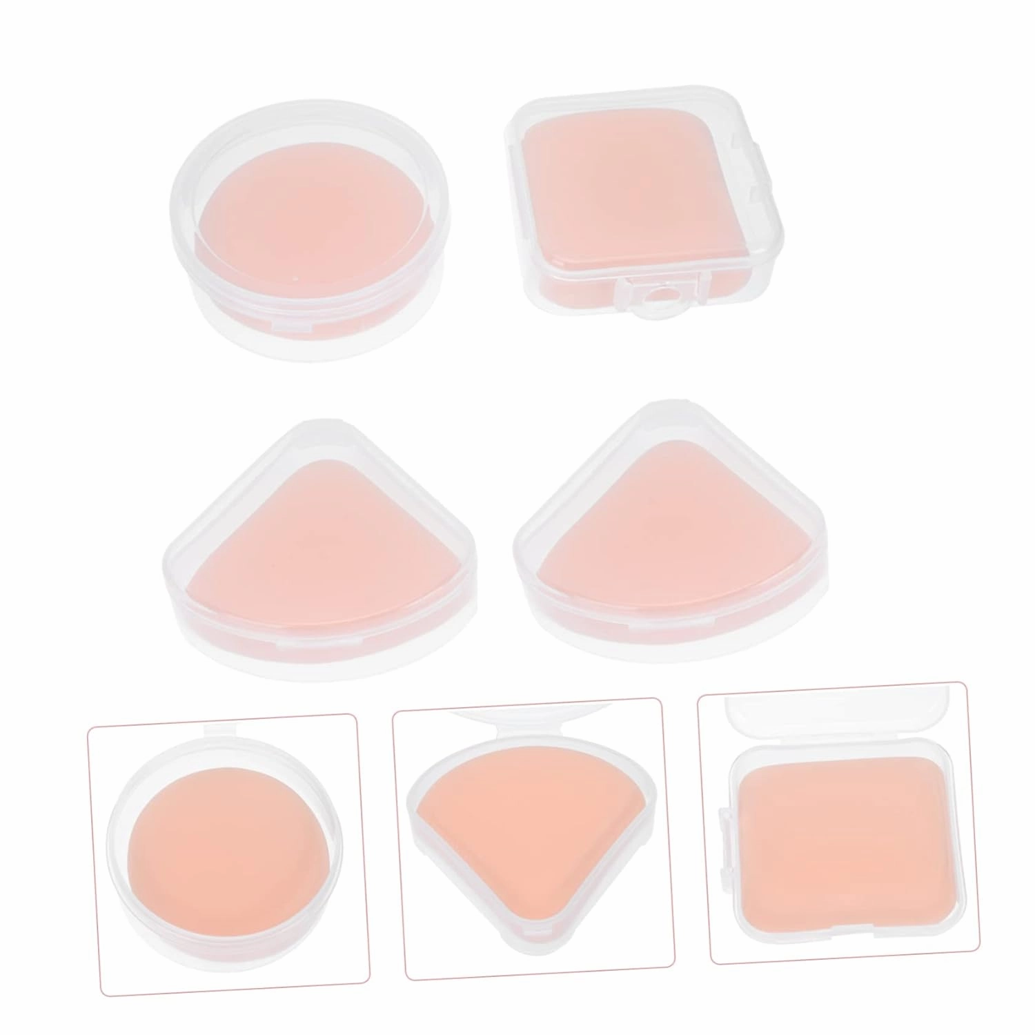 4sets Cotton Pads for Makeup Removal Face for Powder Makeup Gentle Material 4pcs*4