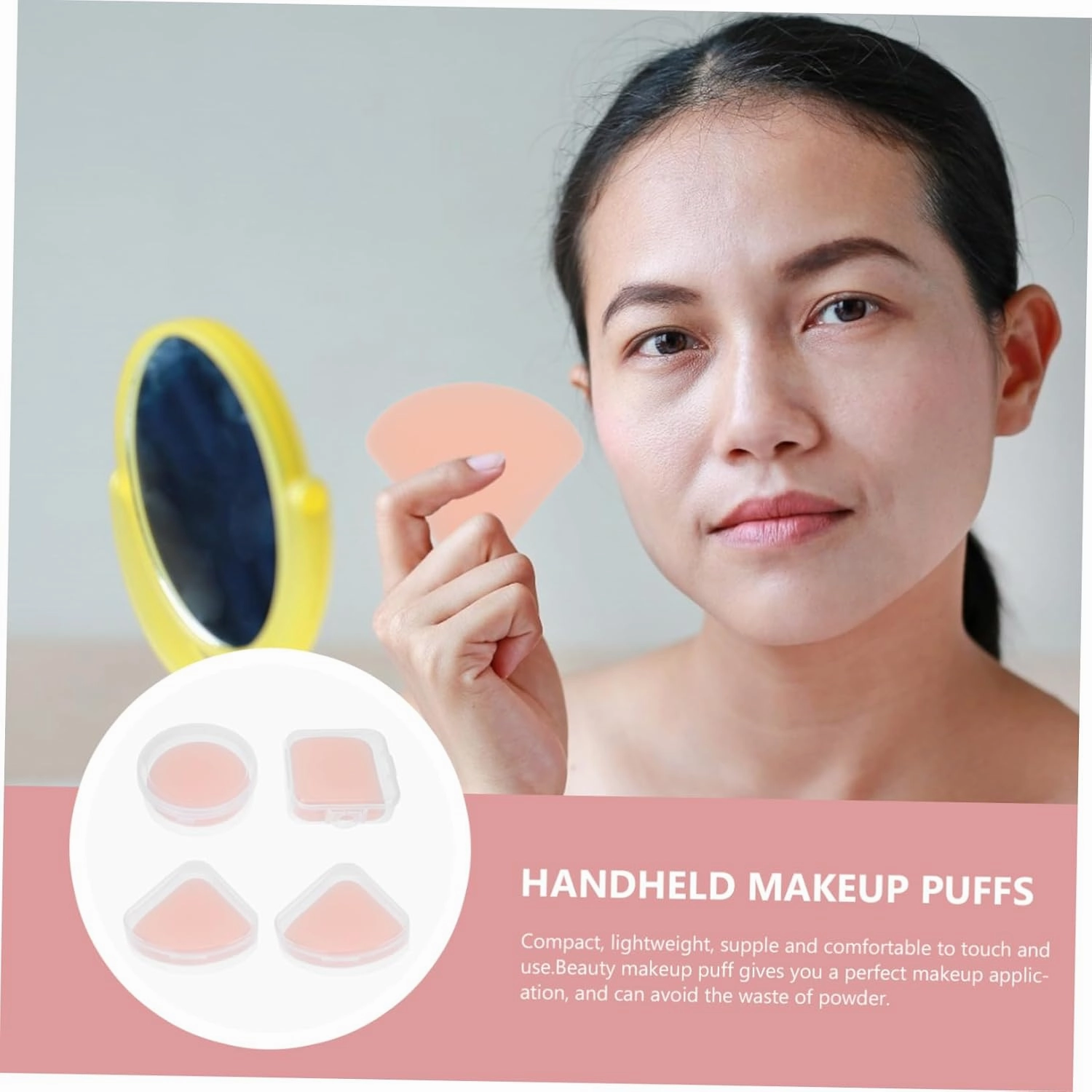 4sets Cotton Pads for Makeup Removal Face for Powder Makeup Gentle Material 4pcs*4