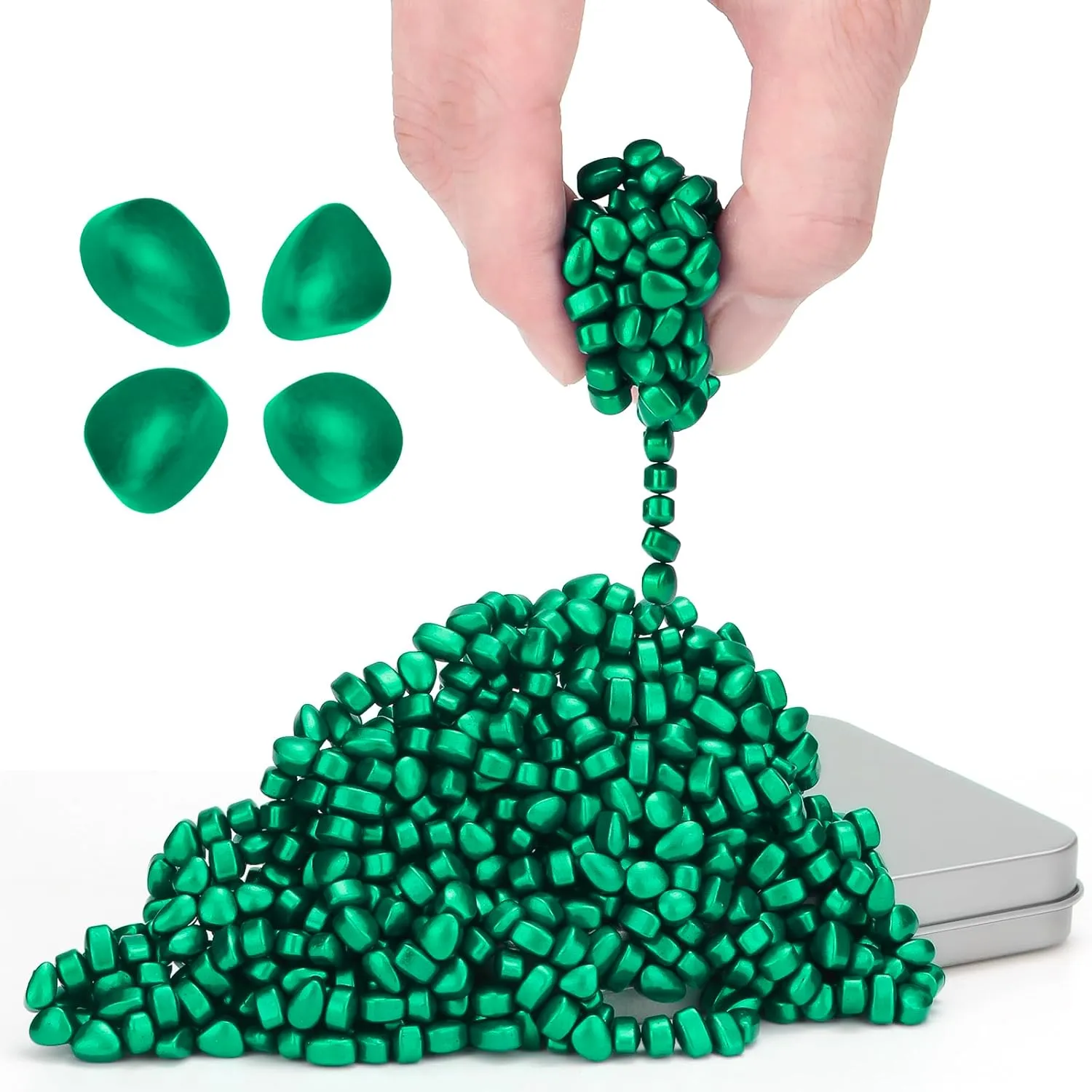 500  Original Ferrite Putty Green, Fidget Toy Ferrite Stones for Stress Relief, Sensory Toy for Adults & Teens 14 , Holiday Stocking Stuffer, Ferrite Rocks Fidget Present for Office