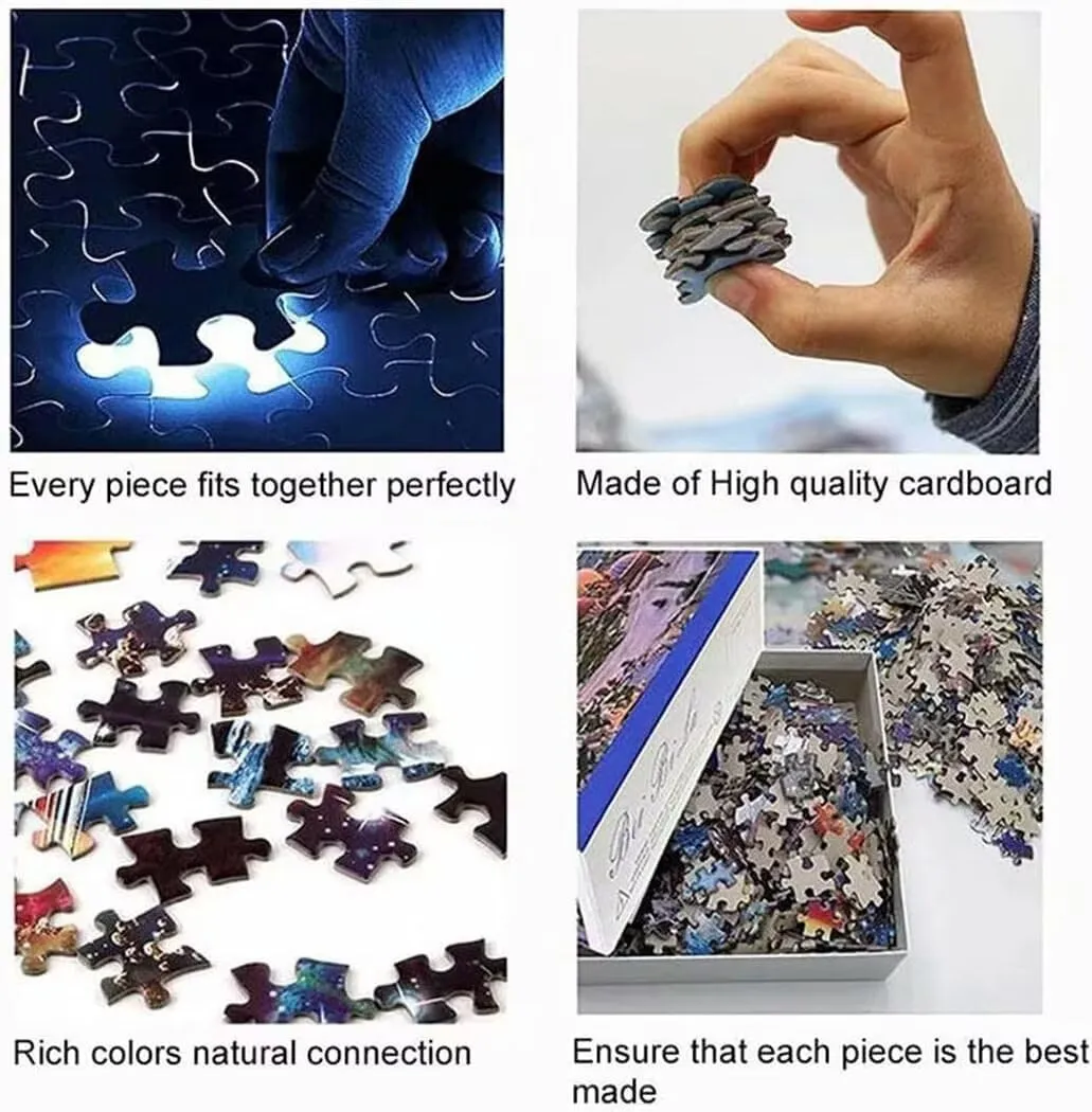 500 Piece Jigsaw Puzzle for Adults Vintage Magical Koi Fish Jumping Water Vortex Autumn Sunset Surreal Fantasy Nature Print Challenging and Fun Puzzle Game Puzzle Family Game Night Gift