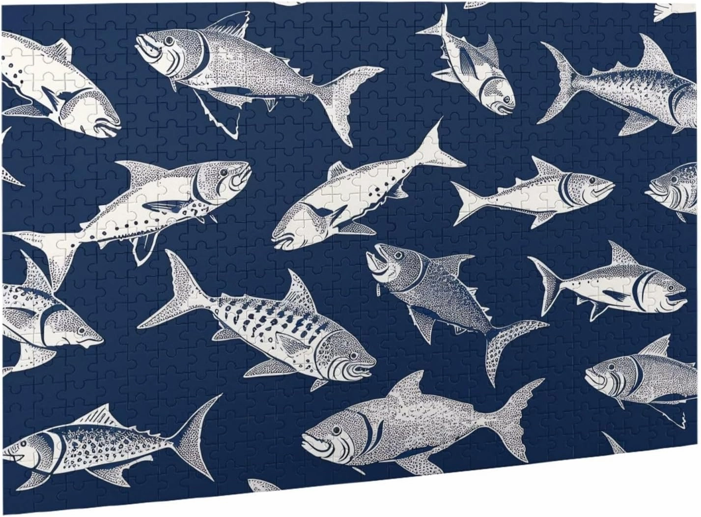 500 Piece Jigsaw Puzzle for Adults Challenging Puzzles for Game Nights Various Sea Fish Pattern Wooden Puzzle Personalized Custom Wood Puzzles for Family Picturepuzzle Finished Size 20.4"x15"