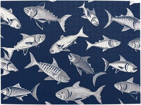 500 Piece Jigsaw Puzzle for Adults Challenging Puzzles for Game Nights Various Sea Fish Pattern Wooden Puzzle Personalized Custom Wood Puzzles for Family Picturepuzzle Finished Size 20.4"x15"