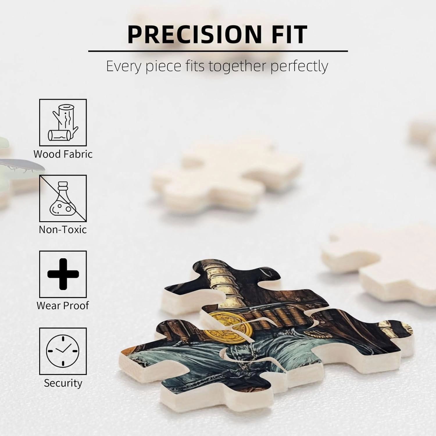 500 Piece Wooden Puzzle for Adults,Thirsty Skeleton Cowboy Beer in Desert,Dark Humor Western Artwork,Brain Training Challenge, Stress Relief Activity,Gifts for Family and Friends