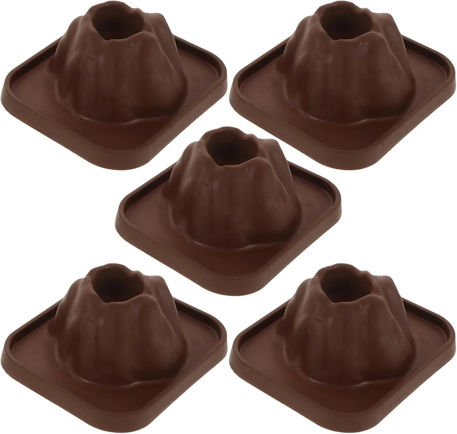 5Pcs Volcano Eruption Model Science Kit for Kids, DIY Volcanic Experiment Prop, Coffee Plastic Volcano Toy for Teaching, Stem Preschool Sandbox Landscape Model