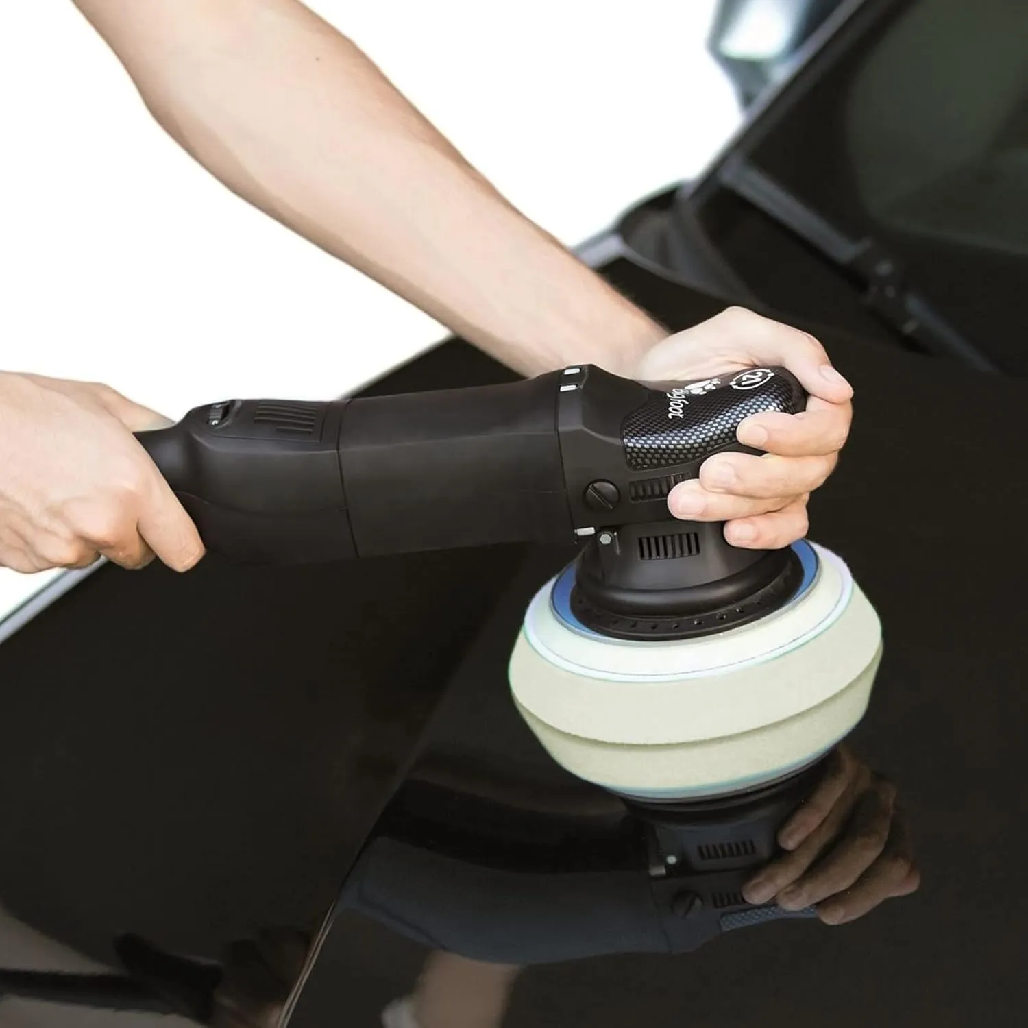 6 PCS Car Polishing Bonnet Buffing Pad Lamb Fleece Buffing Pad Cover for 7" - 8" Car Polisher, White