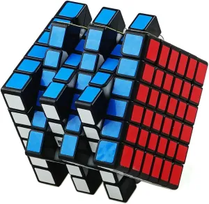 6x6 Speed Cube Qiyi 6 by 6 Big Speed Cube 6x6x6 Cube Puzzle Game Toy Black for Children and Adults