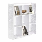 85 CM Freestanding Waterproof Storage Racks Bookcase Display Shelves Organizer Cabinet for Living Room Bedroom Office White