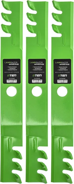 8TEN LawnRAZOR Mower Blade Set for Kubota B1550 70000-00602 70000-25001 76539-34330 K5651-34340 (Toothed)