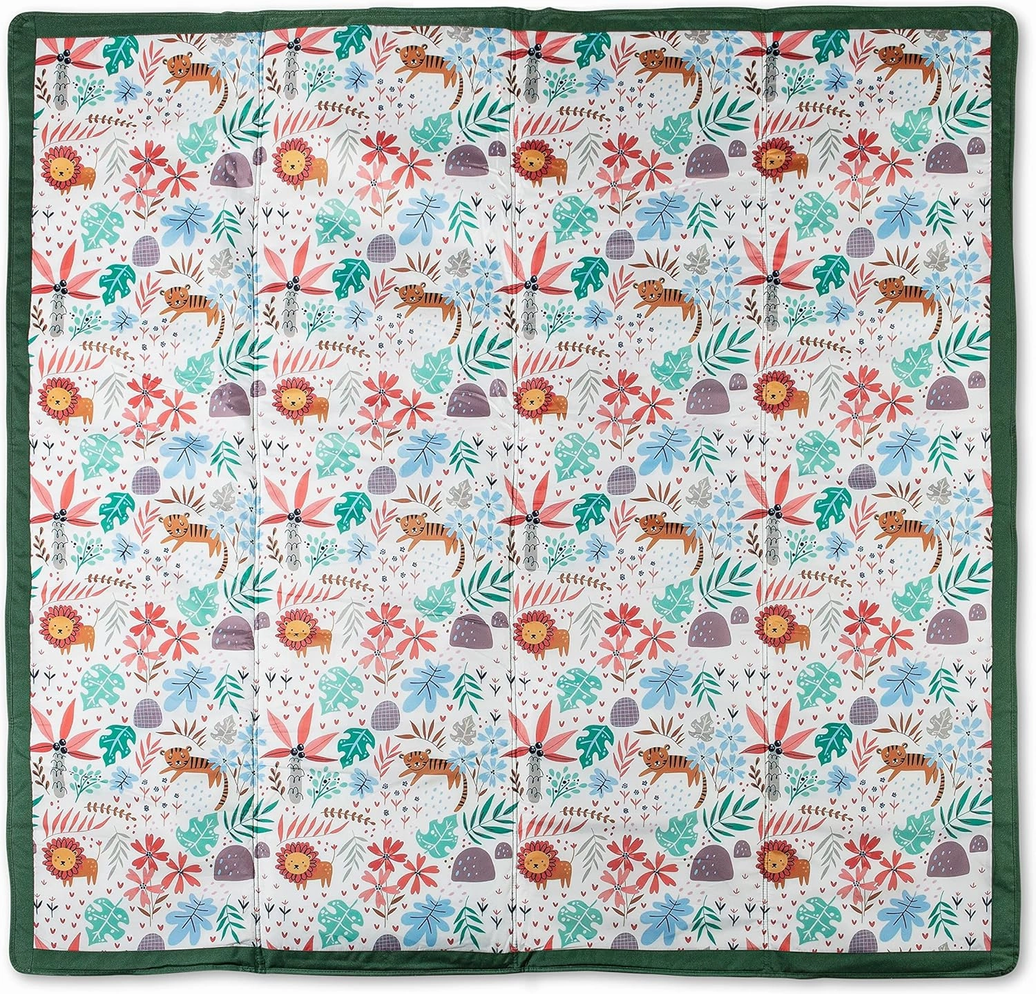 – Premium Outdoor Blanket | Picnic Blanket | 100% Polyester | Summer Beach Blanket | Water Resistant | Easy to Fold | Wipeable Material | Babies and Toddlers (Safari Animals, 5x5)