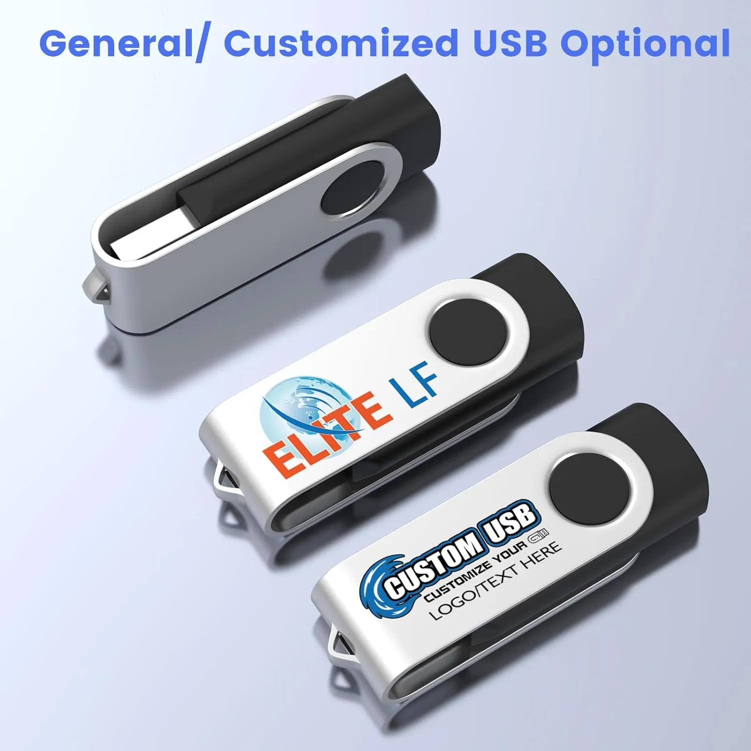 ABLAZE 2GB USB Flash Drive 50 Pack, USB 2.0 Thumb Drives Bulk Memory Sticks Pendrives 50PCS (Black)