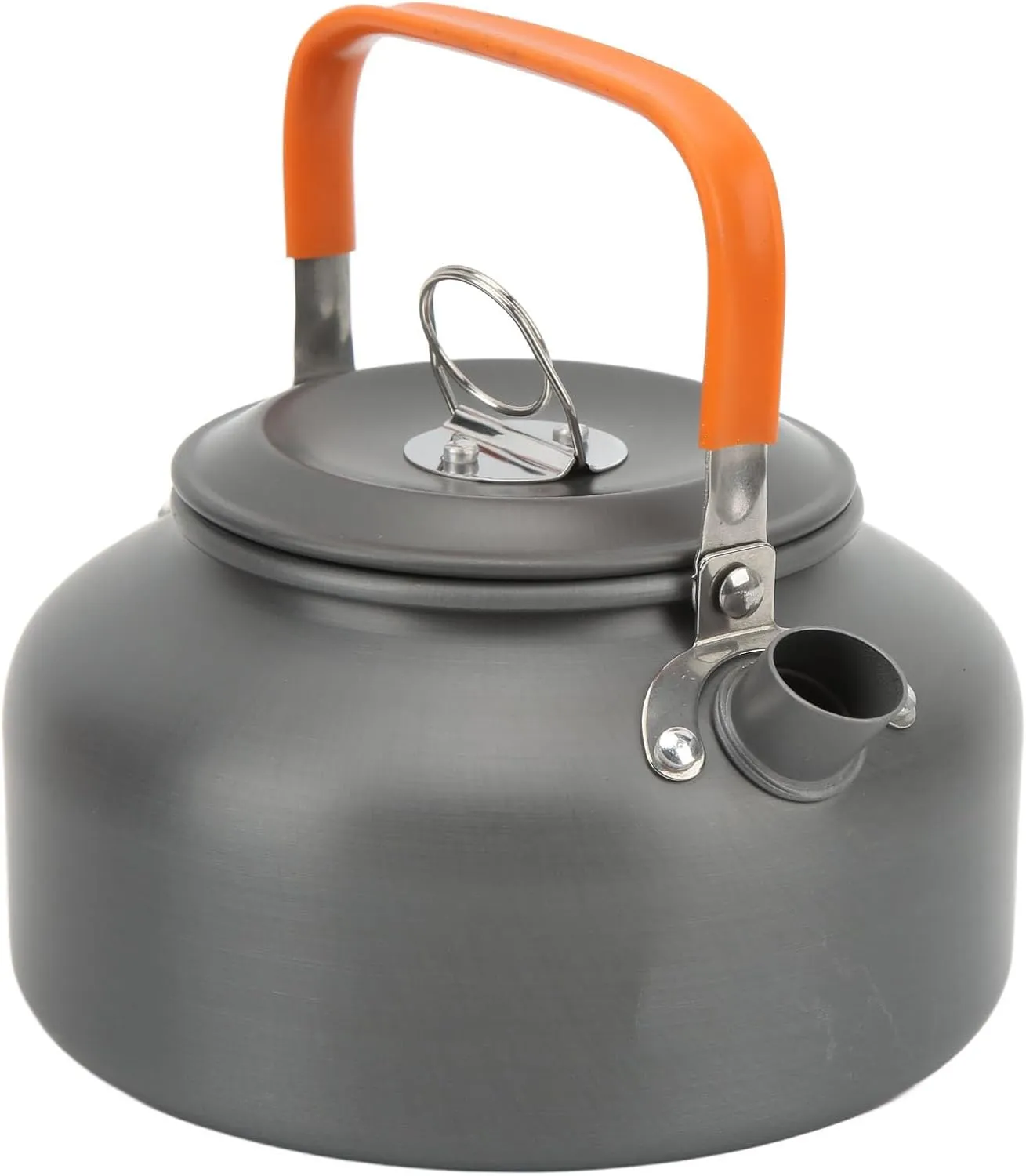 Acouto Portable Cam Cookware M Kit - Complete Outdoor Cookware Set with Pots, Pans, Teapot, Folding Fork, and Spoon for Backpacking and Cam S - Lightweight and Compact Design