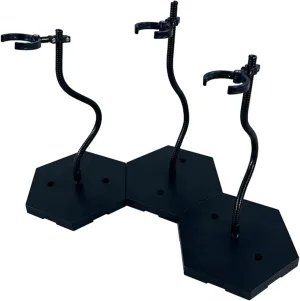Action Figure Display Rack, Doll Figure Stand for 1/6 1/9 1/12 Scale Doll Accessories, Black