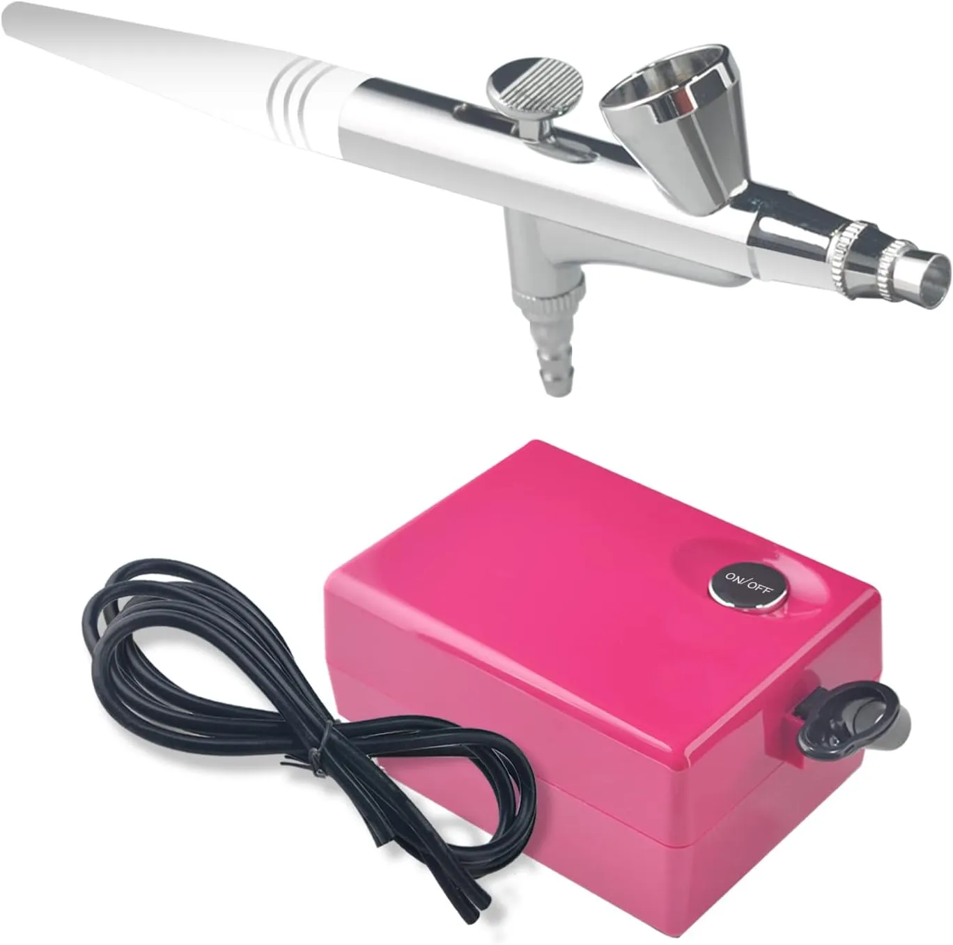 Airbrush Makeup System kit with Mini Compressor Beauty Face Paint Kit 0.4mm Needle and Nozzle Nail Body Paint Set Cosmetic 3 Level Pressure Adjustable