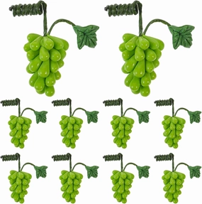 Alasum 10pcs Realistic Miniature Fruit Models, Light Green Resin Grape Bunches, Tiny Grape Props for Dollhouse Decor, Kitchen, Living Room, Handcrafted, 0.90 * 0.39 * 0.39inch
