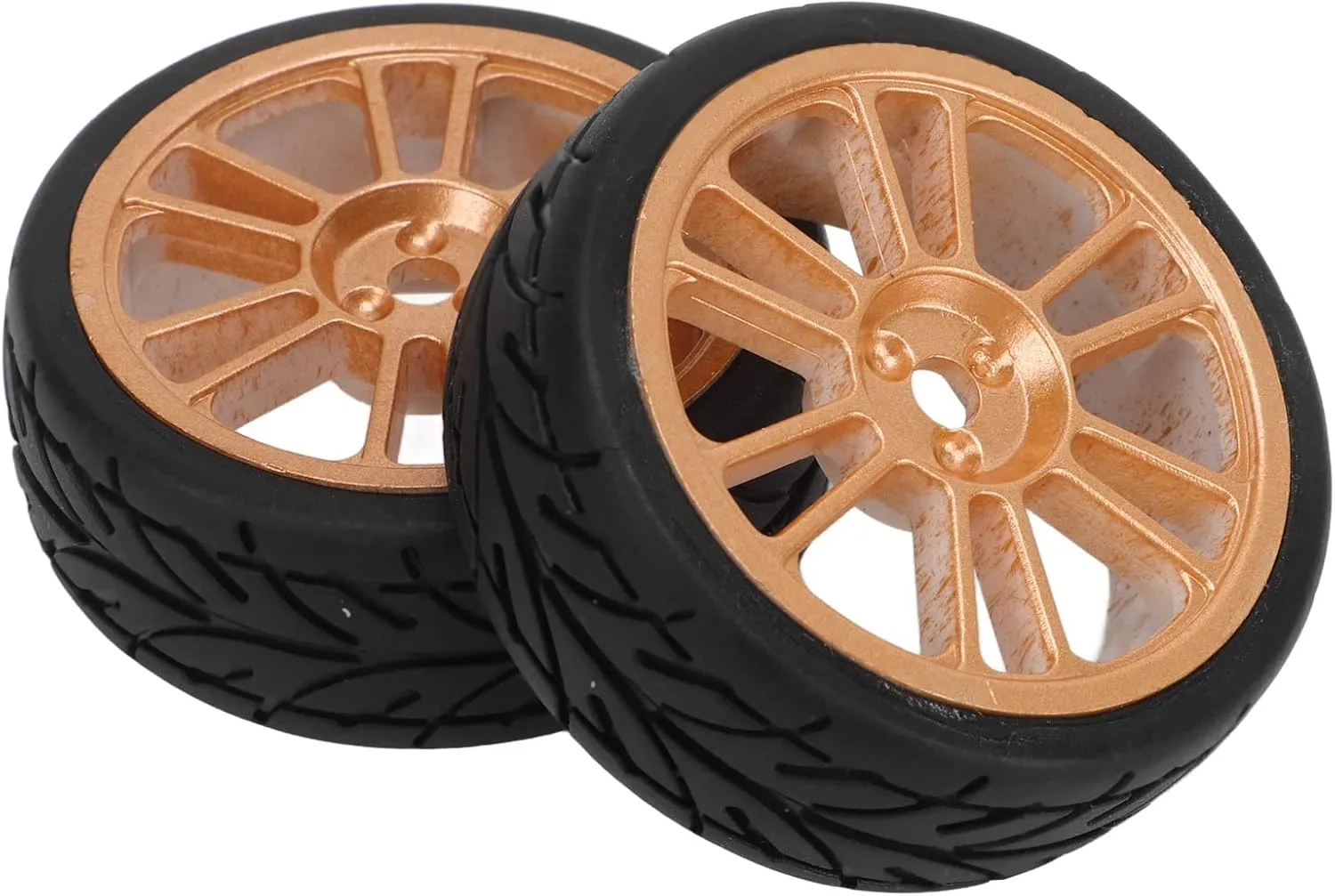 Alomejor 2Pcs High Performance RC Car Tires and Rims Set for Racing 1/16 S16 EX16