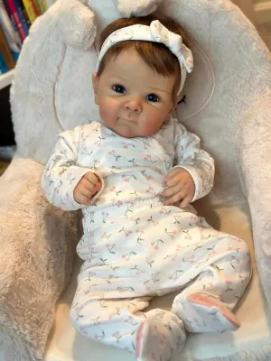 Anano 18 Inch Reborn Baby Doll Girl Silicone Baby Dolls Realistic Reborn Toddler Dolls Real Life Looking Newborn Baby Doll with Accessories