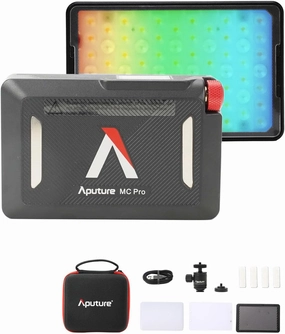 Aputure MC Pro Camera Lights,RGBWW LED Video Lights Lensed Mini LED Panel Full Color Portable Photography Lighting,4200mAh Rechargeable Battery,APP Control, Support Magnetic Attraction