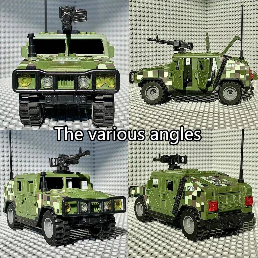Armored Vehicle Building Block Military Vehicle Building Toy for Age 6 7 8 9 10 11 12 , Army Battle Brick, Military Car Model Toys Gifts for Boys （4 Styles）