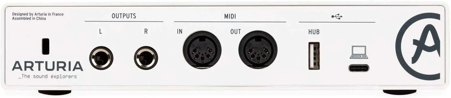Arturia - MiniFuse 2 - Compact USB Audio & MIDI Interface with Creative Software for Recording, Production, Podcasting, Guitar - White